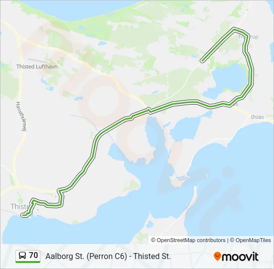 70 Bus Line Map