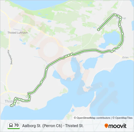 70 Bus Line Map