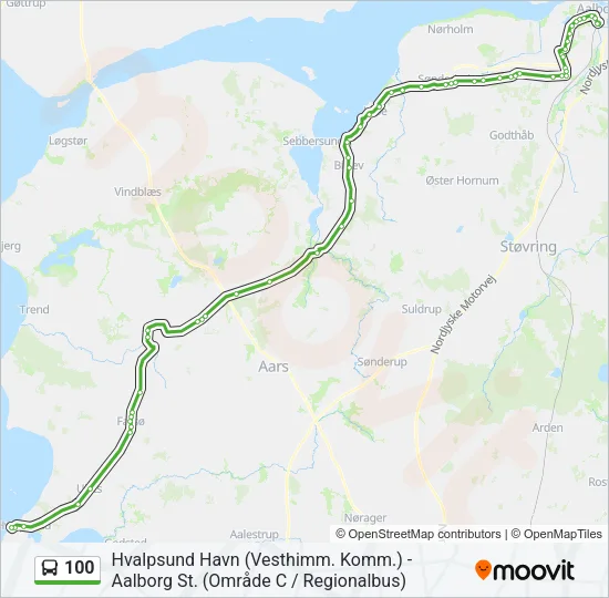 100 Bus Line Map