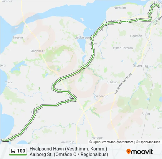 100 Bus Line Map