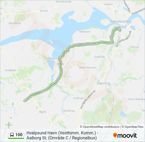 100 Bus Line Map