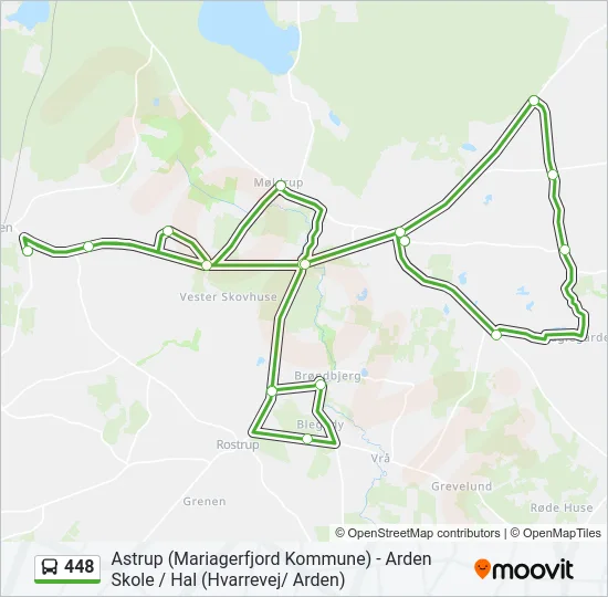 448 Bus Line Map