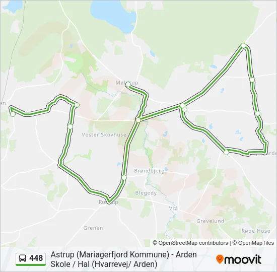 448 Bus Line Map
