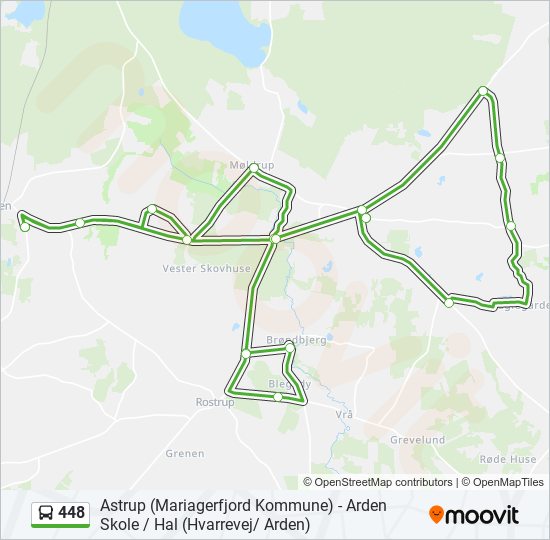 448 bus Line Map