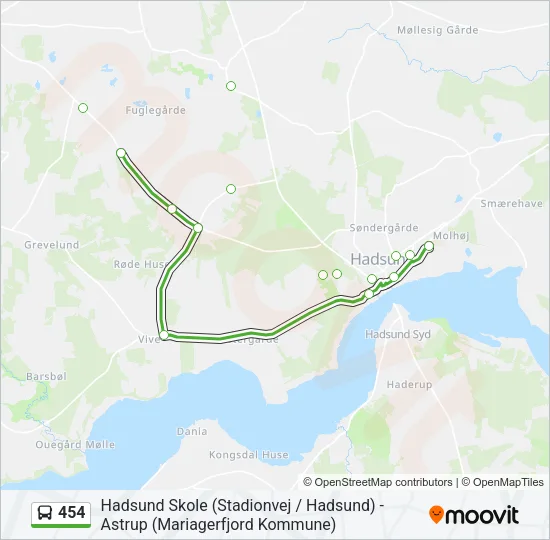 454 Bus Line Map