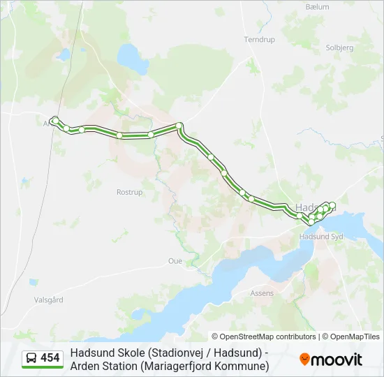 454 Bus Line Map