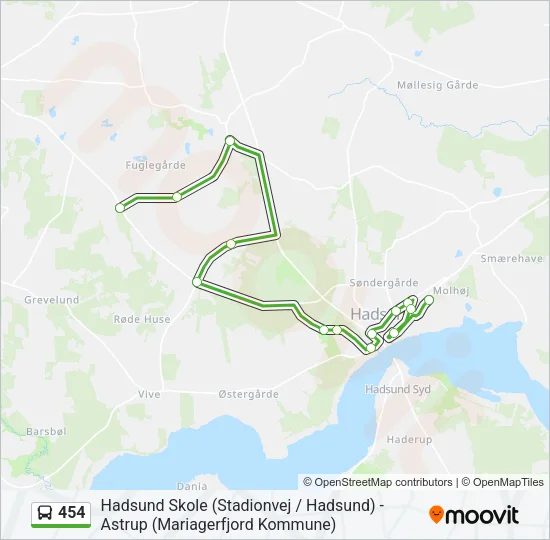 454 Bus Line Map