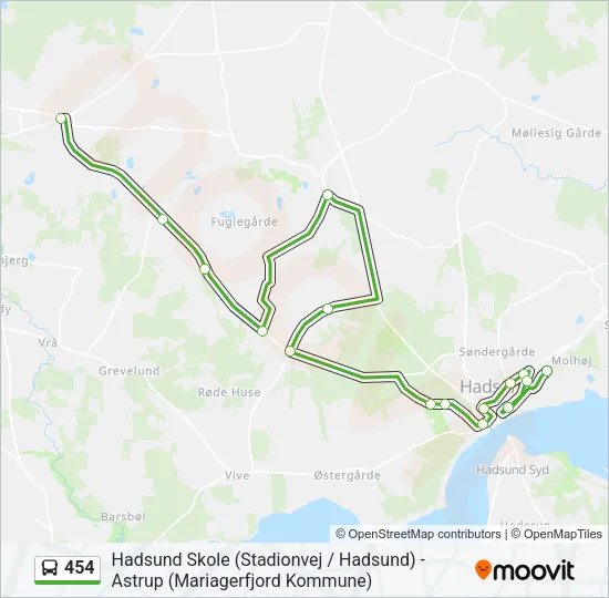 454 Bus Line Map