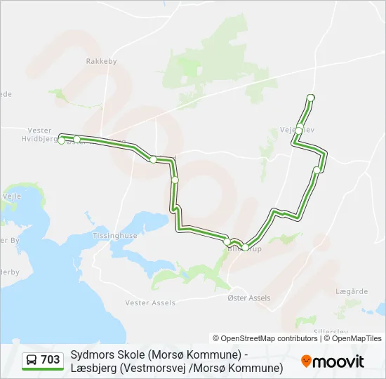 703 Bus Line Map
