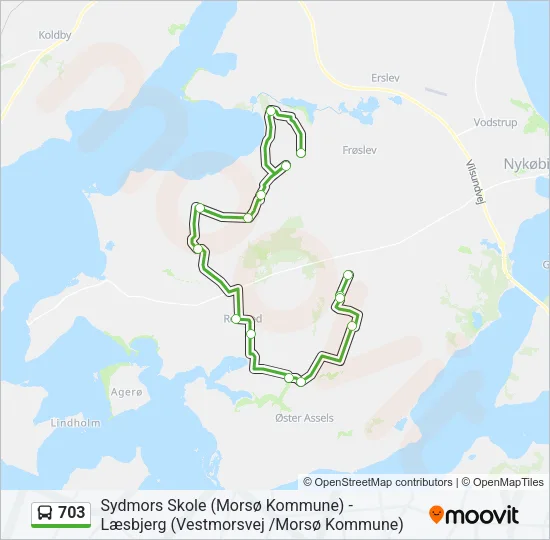 703 Bus Line Map