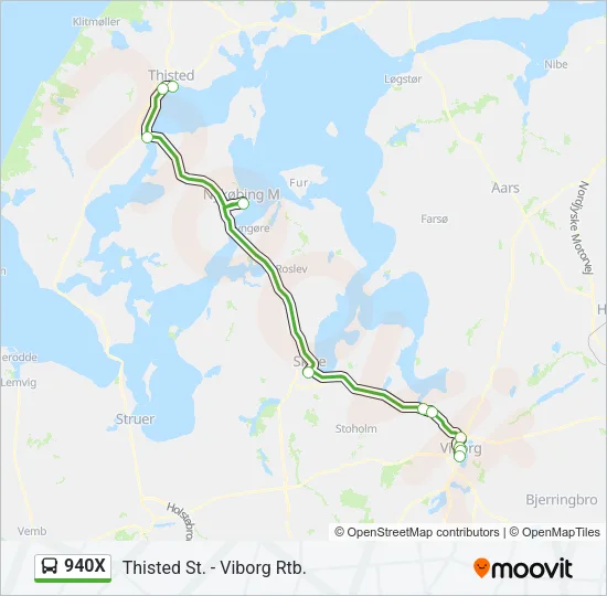 940X Bus Line Map