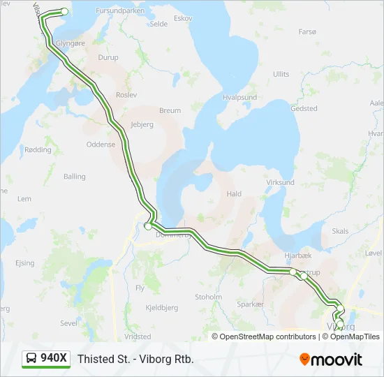940X Bus Line Map