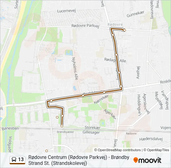 13 Bus Line Map