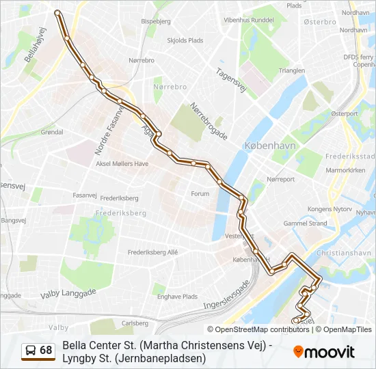 68 Bus Line Map