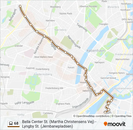68 Bus Line Map