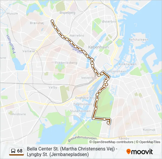 68 Bus Line Map