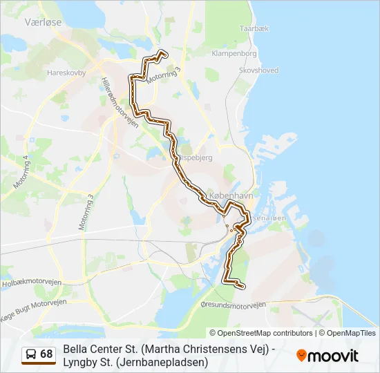 68 Bus Line Map