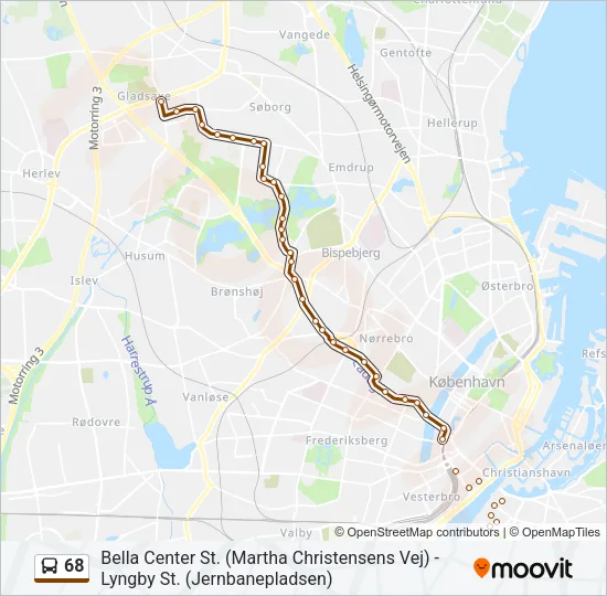 68 Bus Line Map