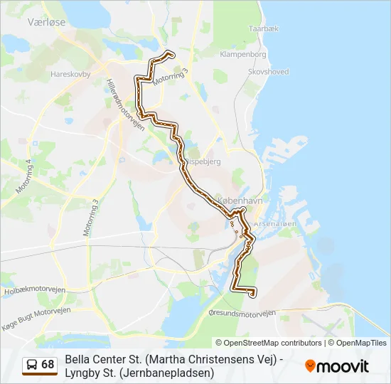 68 Bus Line Map