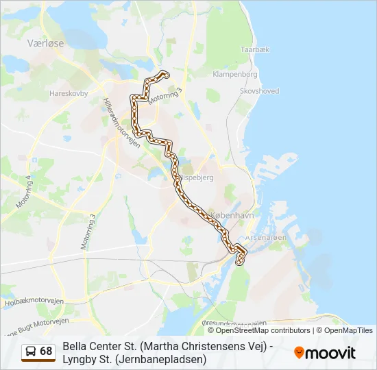 68 Bus Line Map