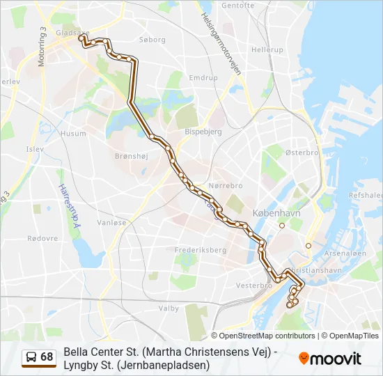 68 Bus Line Map