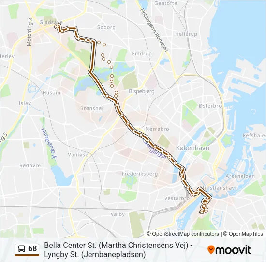 68 Bus Line Map