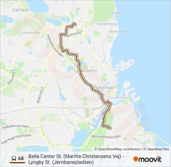 68 Bus Line Map