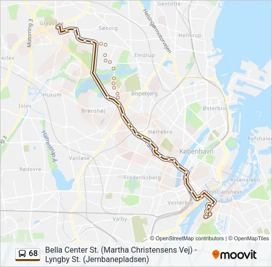 68 Bus Line Map