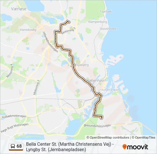 68 Bus Line Map