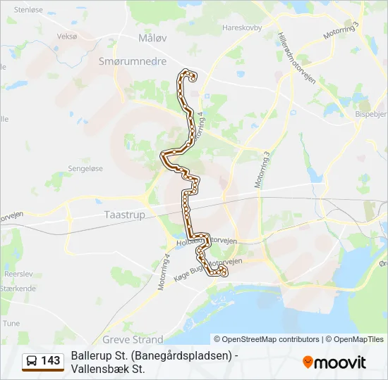 143 Bus Line Map