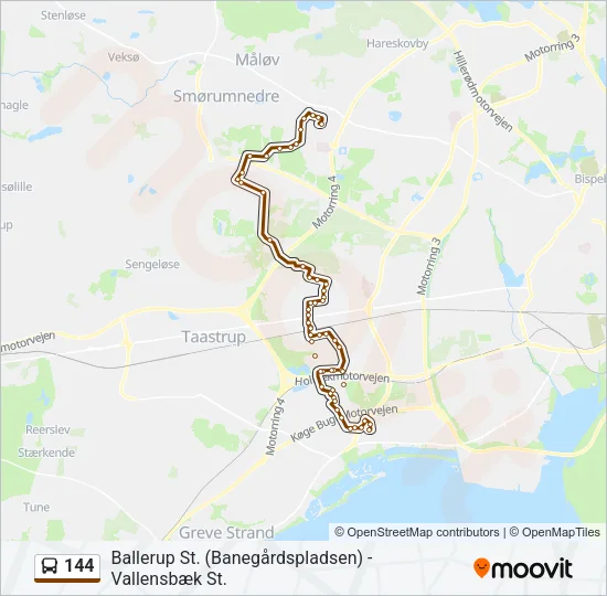 144 Bus Line Map