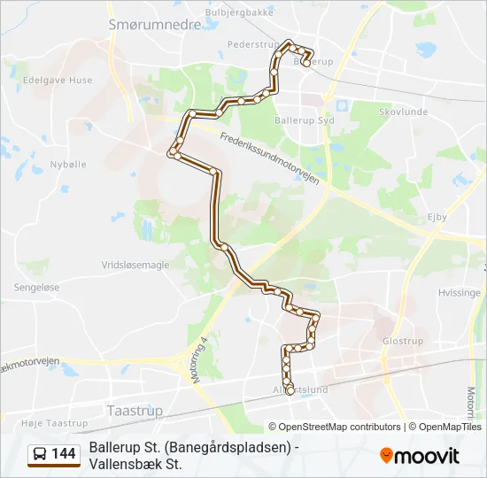 144 Bus Line Map