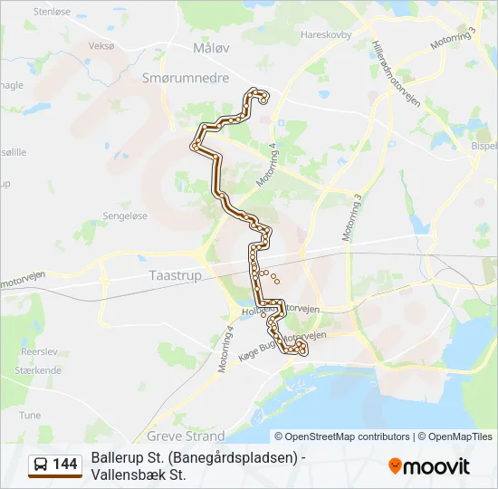 144 Bus Line Map