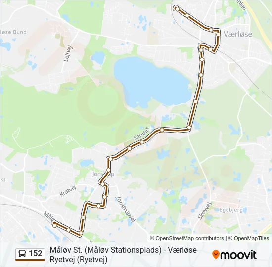 152 Bus Line Map