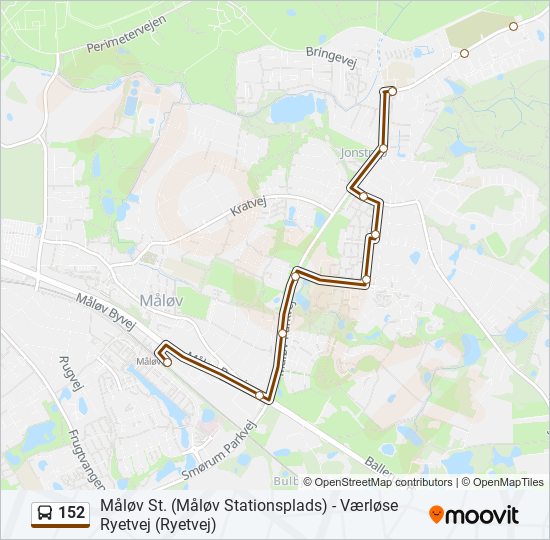 152 bus Line Map