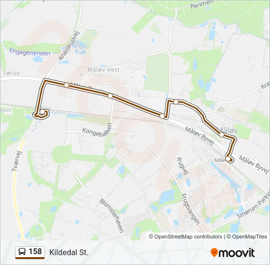 158 Bus Line Map