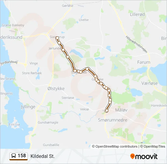 158 Bus Line Map