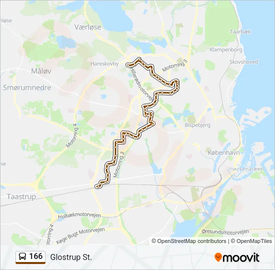 166 Bus Line Map