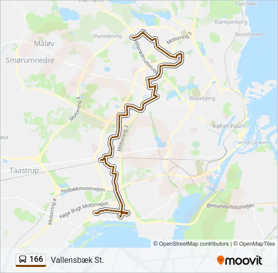166 Bus Line Map