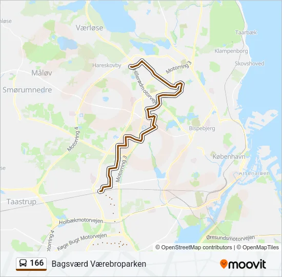 166 Bus Line Map
