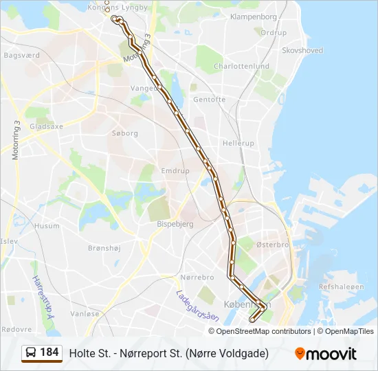 184 Bus Line Map