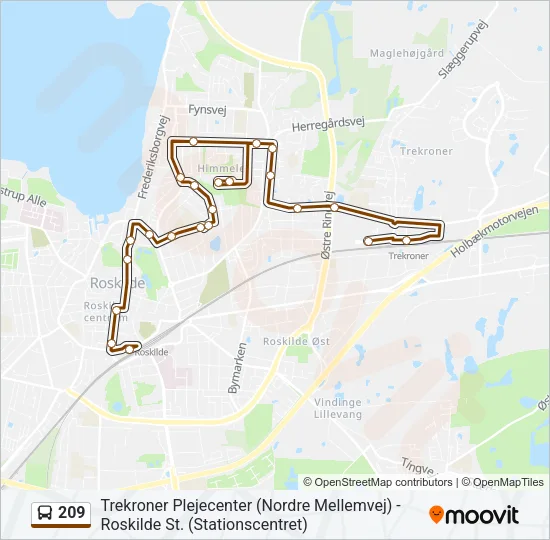 209 Bus Line Map