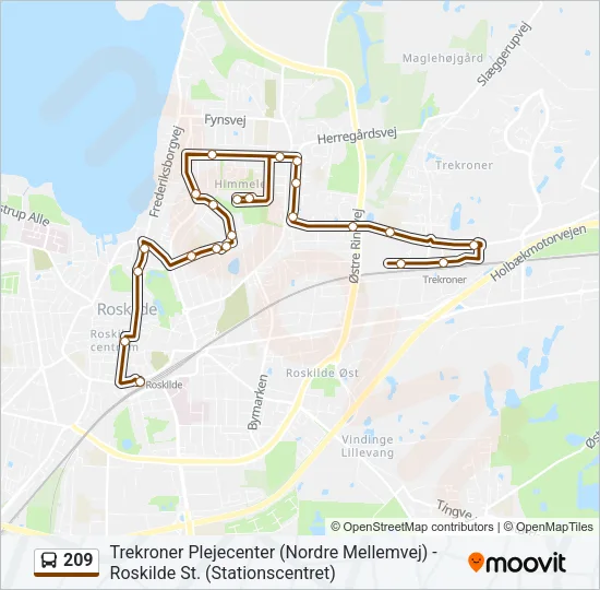 209 Bus Line Map