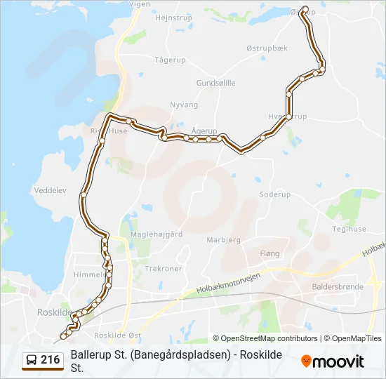 216 Bus Line Map