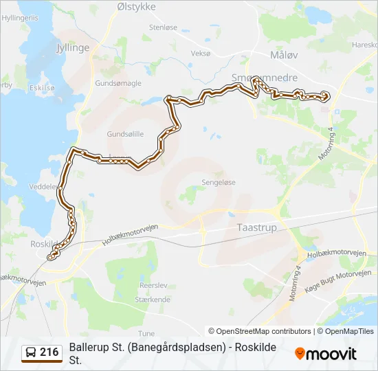 216 Bus Line Map