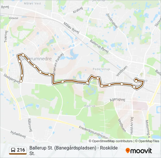 216 Bus Line Map