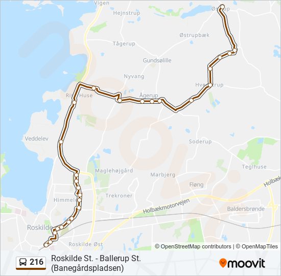 216 bus Line Map