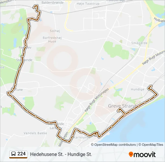 224 Bus Line Map