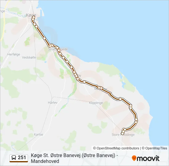251 Bus Line Map