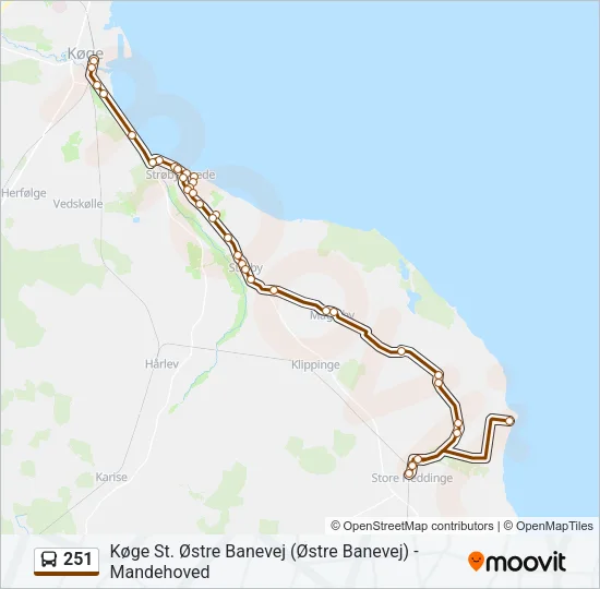 251 Bus Line Map
